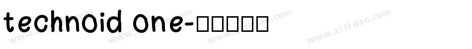 technoid one字体转换